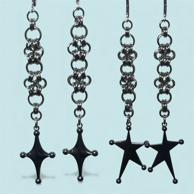 Star Chainmail Earrings