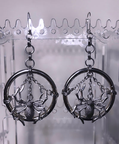 Hanging spider Earrings