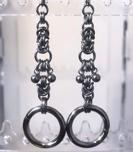 Chainmail Dangly Earrings